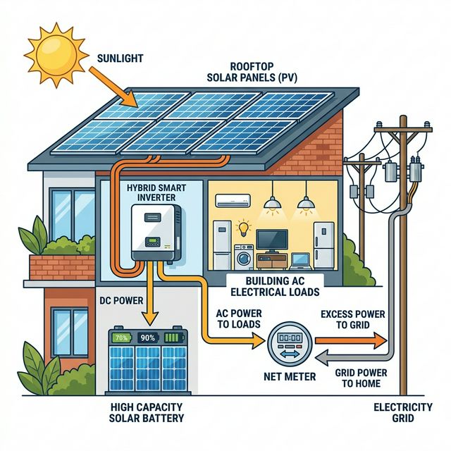Hybrid Solar Operation Diagram